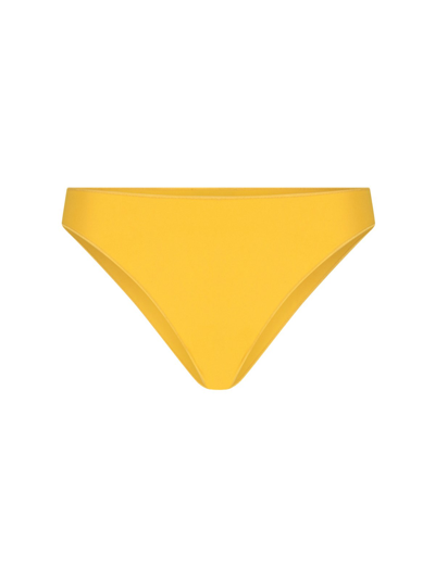 Shop Oseree 'eco Basic' Bikini Bottom In Giallo