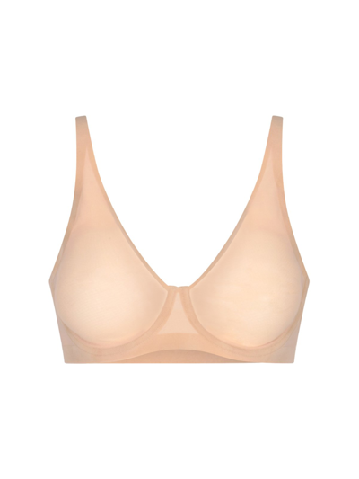 Shop Wolford 'tulle Flock Full' Bra In Rosa