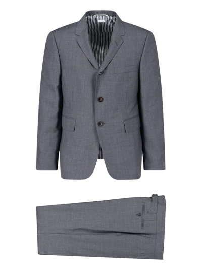 Shop Thom Browne Classic Single-breasted Suit In Grigio