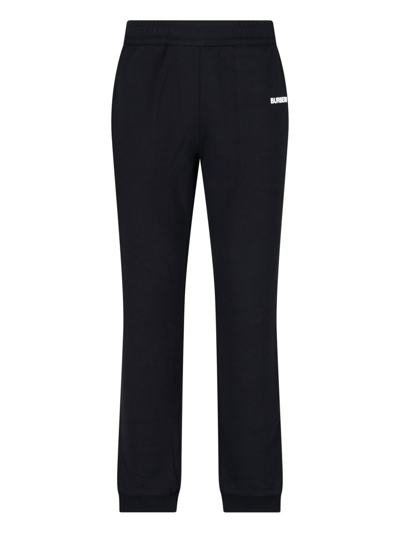 Shop Burberry Logo Sport Trousers In Nero