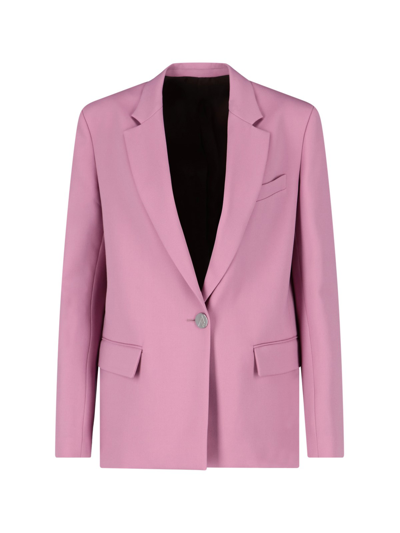 Shop Attico Single Breast Blazer In Rosa