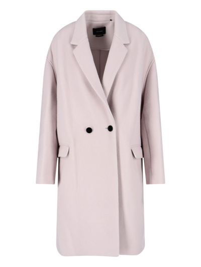 Isabel Marant Notched-lapels Single-breasted Coat In Bianco