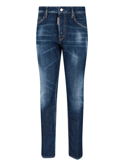 Shop Dsquared2 Straight Leg Jeans In Blu
