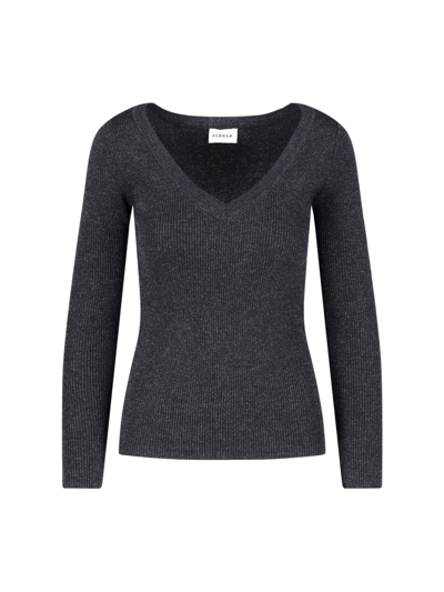 Shop P.a.r.o.s.h Ribbed Sweater In Grigio