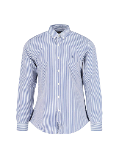 Shop Polo Ralph Lauren Striped Shirt In Blu
