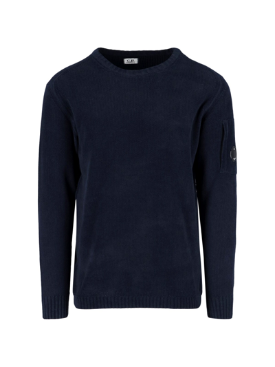 Shop C.p. Company Cotton Sweater In Blu