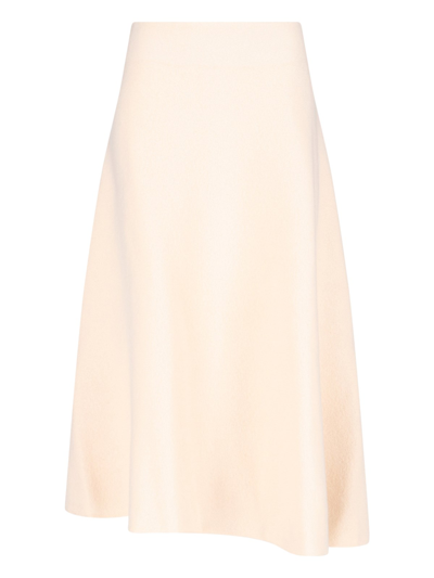 Shop Jil Sander Flared Skirt In Crema