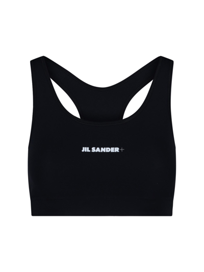 Shop Jil Sander Sporty Logo Top In Nero