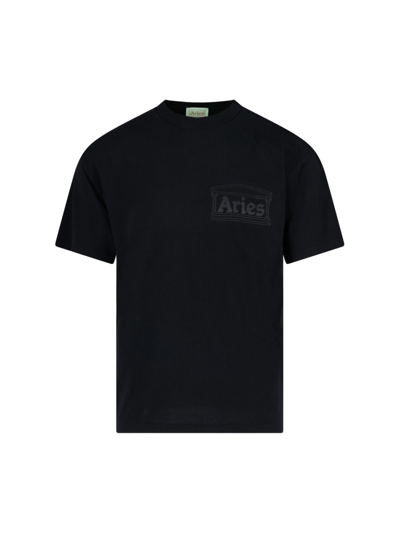 Shop Aries Logo T-shirt In Nero