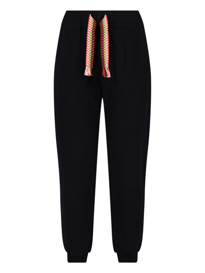 Shop Lanvin 'curb' Drawstring Trousers In Nero
