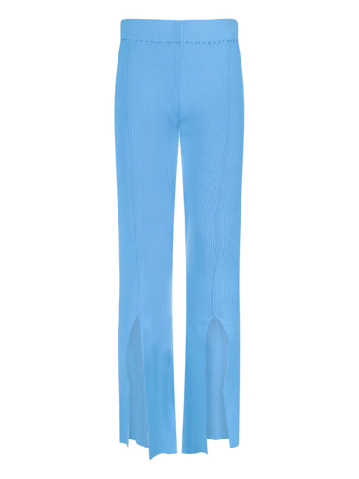 Shop Remain Ribbed Trousers In Blu