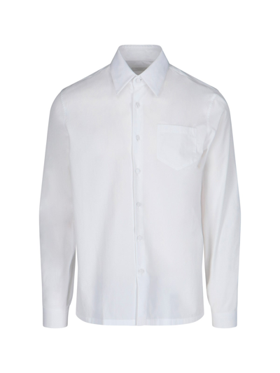 Shop Prada Classic Shirt In Bianco