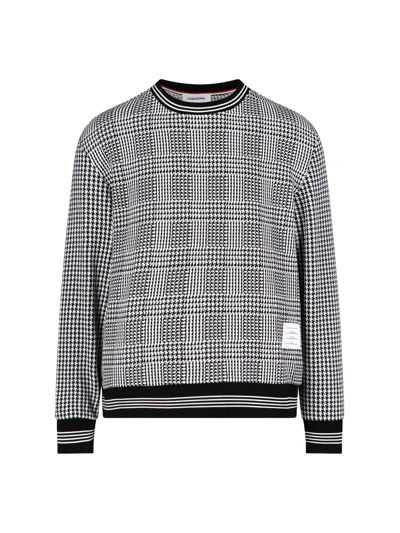 Shop Thom Browne Houndstooth Sweater In Grigio