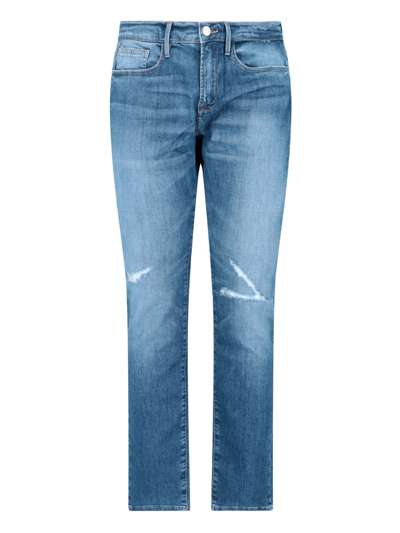 Shop Frame 'l'homme Slim Degradable' Jeans In Blu