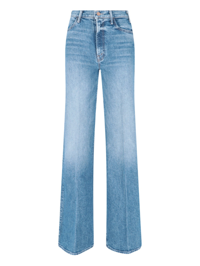 Shop Mother 'the Hustler Roller Heel' Skinny Jeans In Blu
