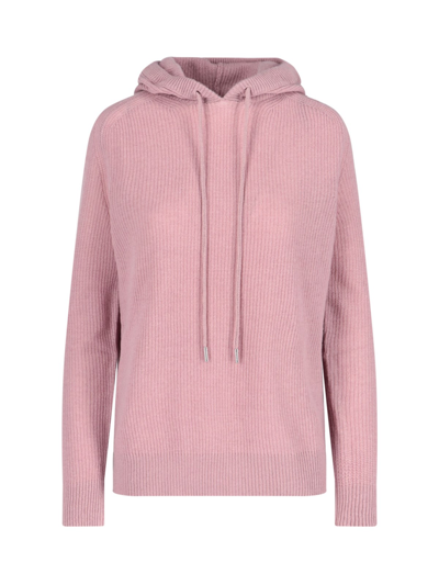 Shop Moncler Hooded Sweater In Rosa