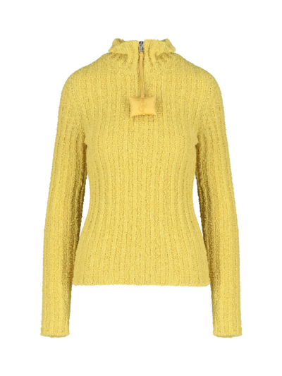 Shop Moncler X J.w. Anderson Ribbed Towelling Sweater In Giallo