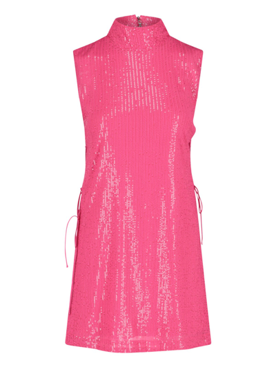 Shop Rotate Birger Christensen Mini Sequins Dress In Rosa