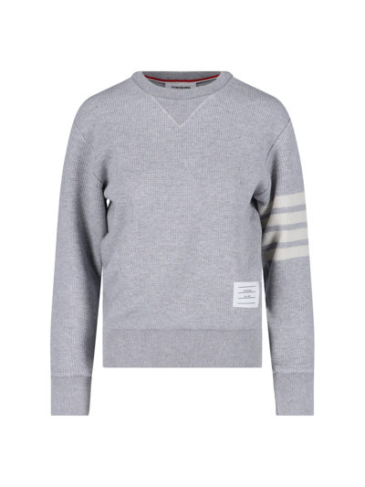 Shop Thom Browne '4 Bar' Sweater In Grigio