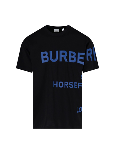 Shop Burberry Logo T-shirt In Nero