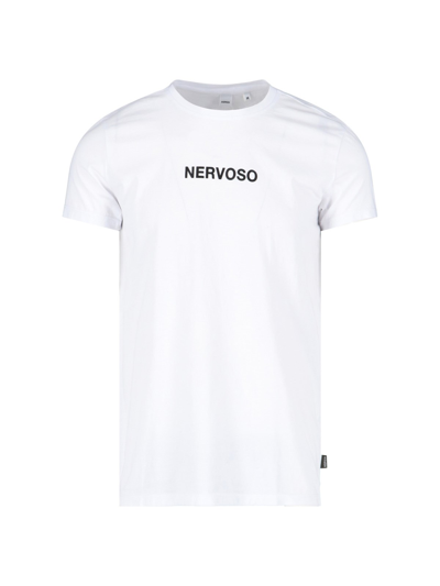 Shop Aspesi 'nervous' T-shirt In Bianco