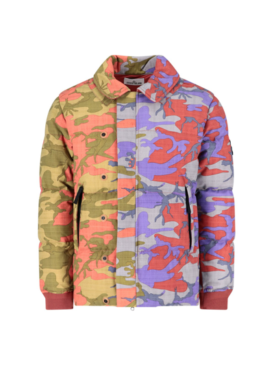 Padded Jacket with Contrast Block