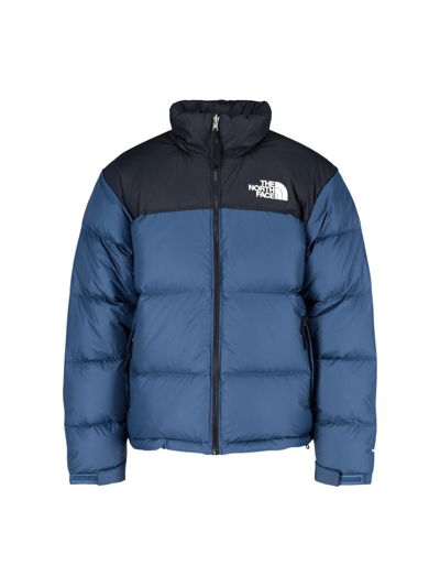 Shop The North Face Logo Down Jacket In Blu