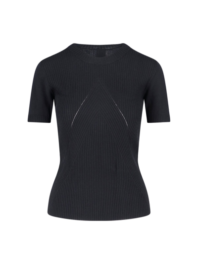 Shop Wolford Ribbed Top In Nero
