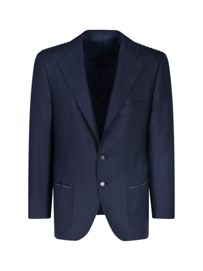 Shop Cesare Attolini Two-button Blazer In Blu
