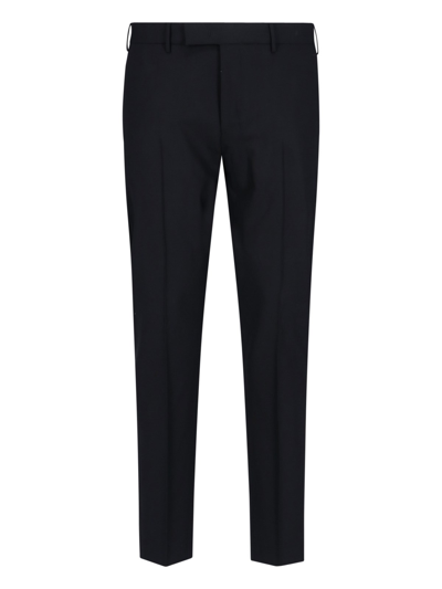 Pt Torino Wool Trousers In Nero