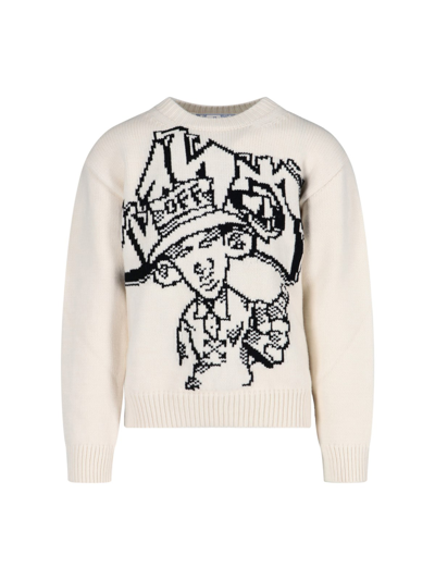 Shop Off-white 'freest Chunky' Sweater In Crema