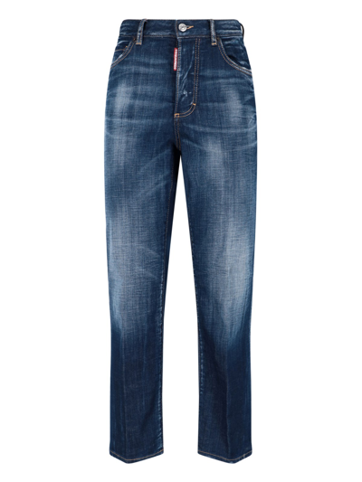 Shop Dsquared2 'boston Denim' Jeans In Blu