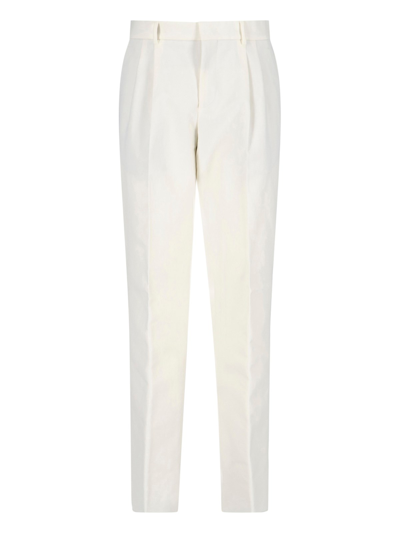 Shop Loro Piana 'city' Trousers In Bianco