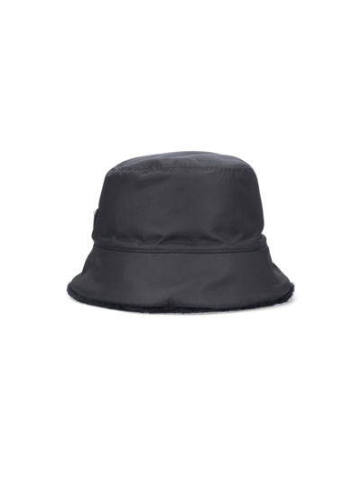 Shop Prada Re-nylon "bucket" Hat In Nero