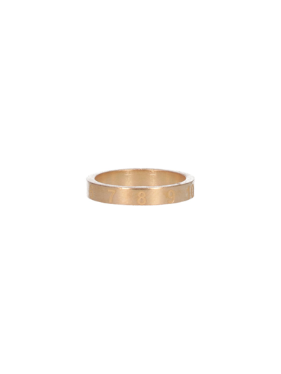 Shop Maison Margiela - Numbers Logo Ring In Oro