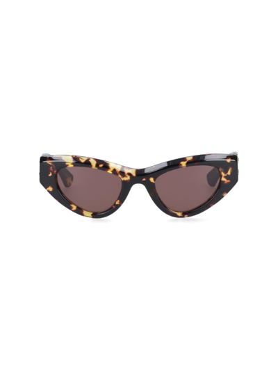 Shop Bottega Veneta 'angle' Sunglasses In Marrone