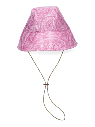 Shop Etro 'paisley' Print Fisherman's Hat In Rosa