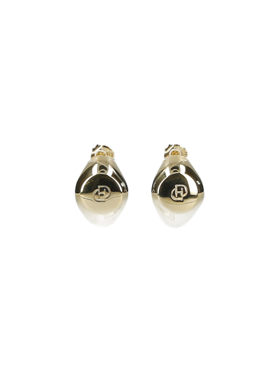 Shop D'heygere Monogram Hoop Earrings In Oro