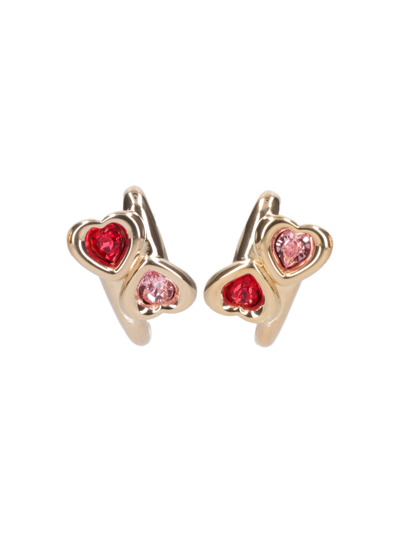 Shop Jiwinaia "heart" Earrings In Oro