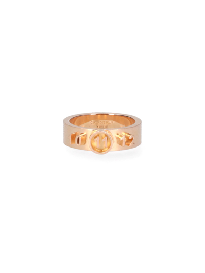 Shop Maison Margiela Numerical Logo Ring In Oro