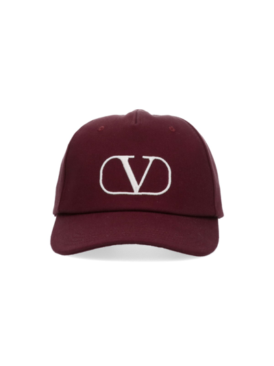 Shop Valentino 'vlogo' Baseball Hat In Rosso