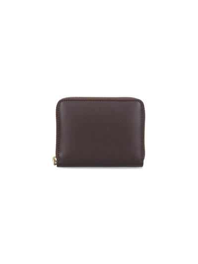 Shop Comme Des Garçons Zip Wallet In Marrone