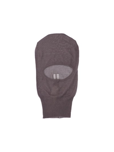 Shop Rick Owens Cashmere Balaclava In Taupe