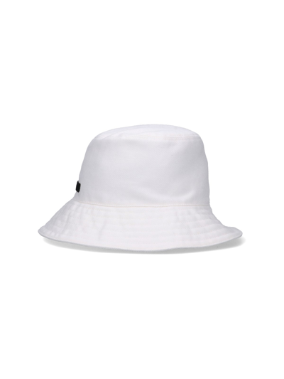 Shop Miu Miu Bucket Logo Hat In Bianco