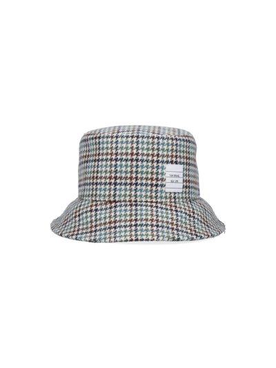 Shop Thom Browne Houndstooth Bucket Hat In Multi