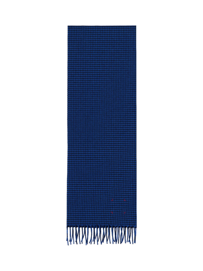 Shop Destin Checked Scarf In Blu