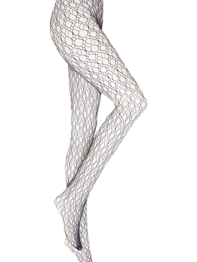 Shop Wolford Net Tights In Nero