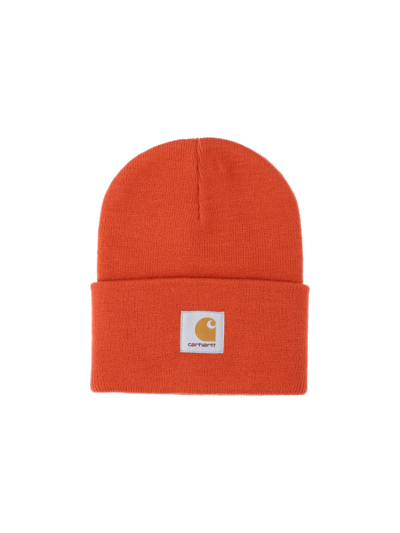 Shop Carhartt Logo Cap In Arancione