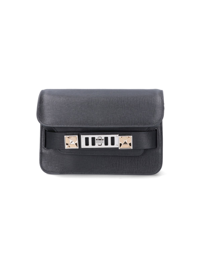Proenza Schouler Ps11 Mini Classic Leather Shoulder Bag In Nero
