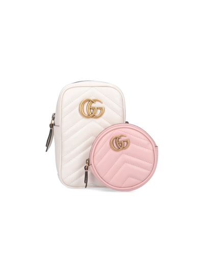 Gucci Logo Shoulder Bag In Bianco